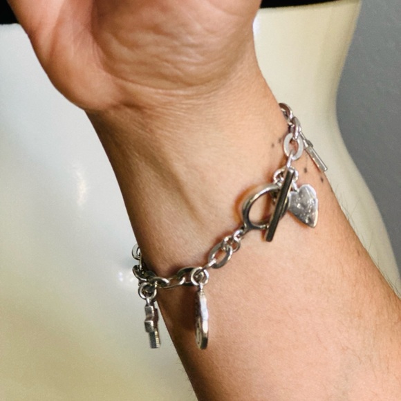 Sterling Silver Charm Chain Bracelet - Picture 5 of 7